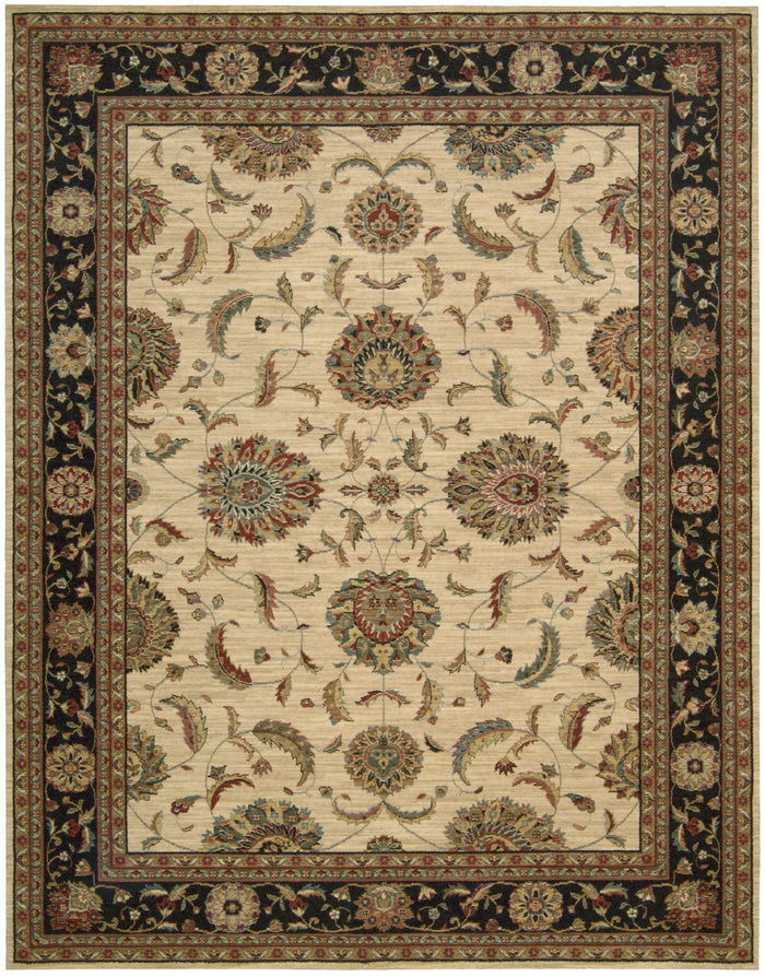 NourisonRugs-LivingTreasures-IvoryBlack-LI04IBK