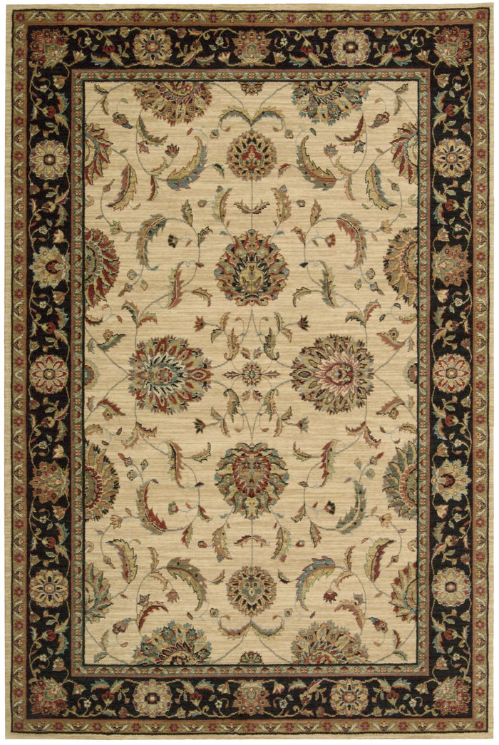 NourisonRugs-LivingTreasures-IvoryBlack-LI04IBK