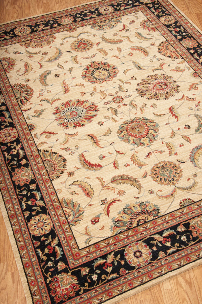 NourisonRugs-LivingTreasures-IvoryBlack-LI04IBK
