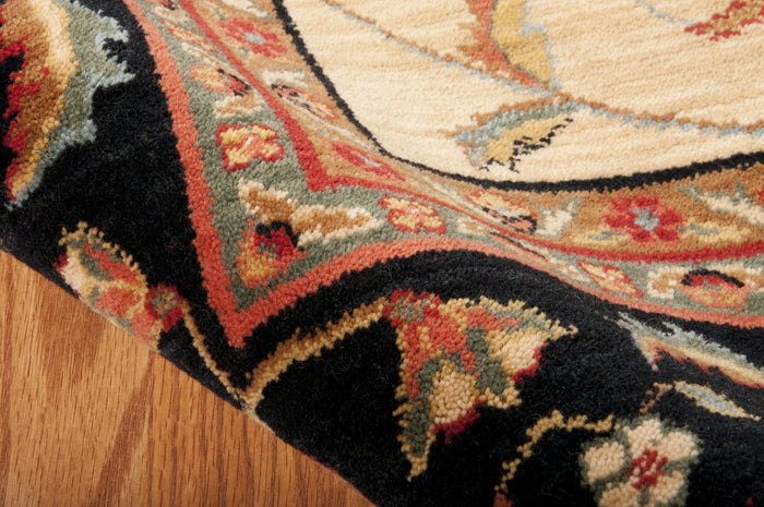 NourisonRugs-LivingTreasures-IvoryBlack-LI04IBK
