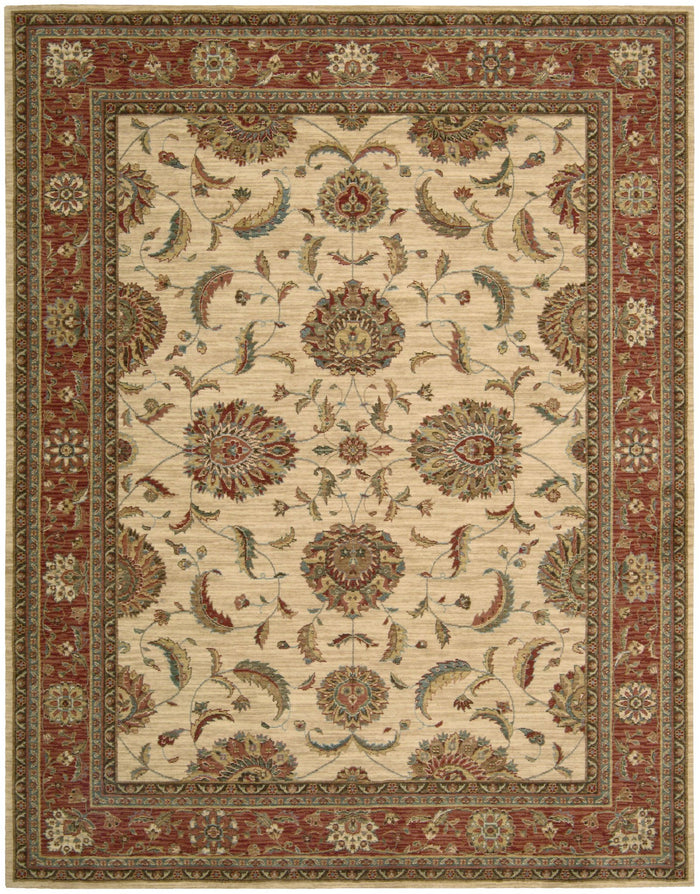 NourisonRugs-LivingTreasures-IvoryRed-LI04IRD