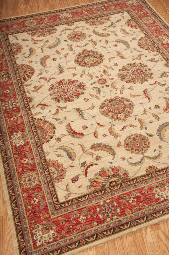 NourisonRugs-LivingTreasures-IvoryRed-LI04IRD